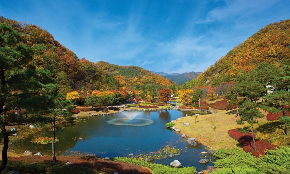 엘리시안 강촌 리조트 전망
